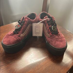 Vans x Disney Burgundy Sneakers!
